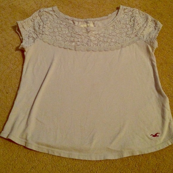 Light Grey Lace Top