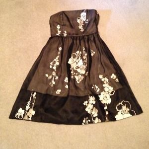 Black and white floral dress