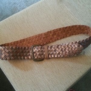 Fossil belt in metallic weave in bronze