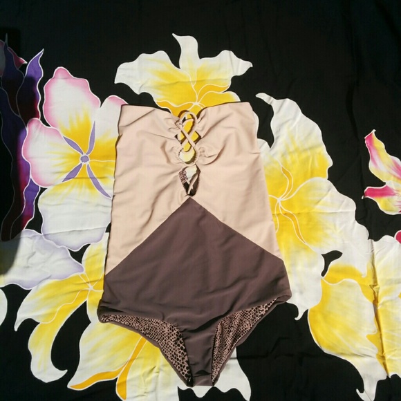 *SOLD*Acacia swimwear Bronx one piece fig/naked - Picture 2 of 2