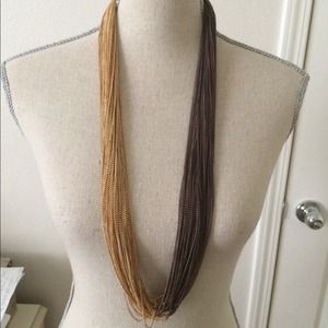 Two tone long necklace