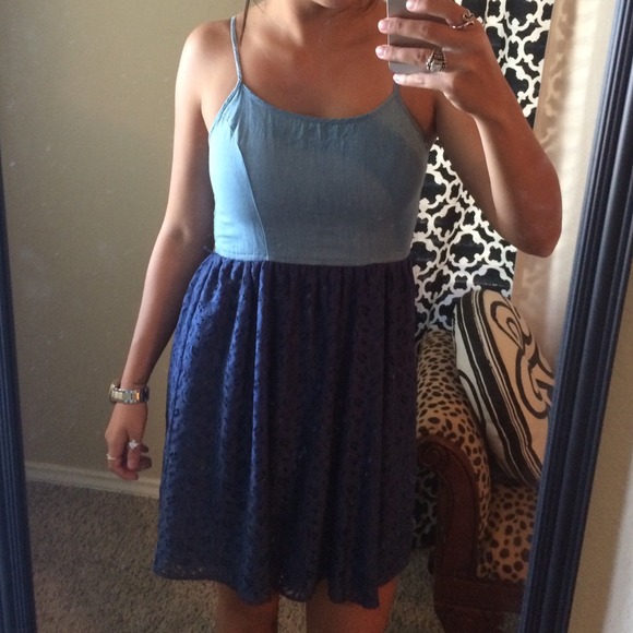 Baby blue lace dress