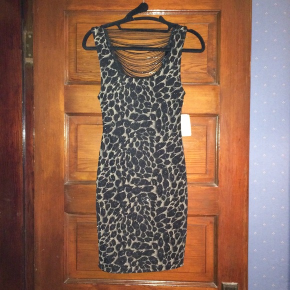 NWT sparkly leopard dress