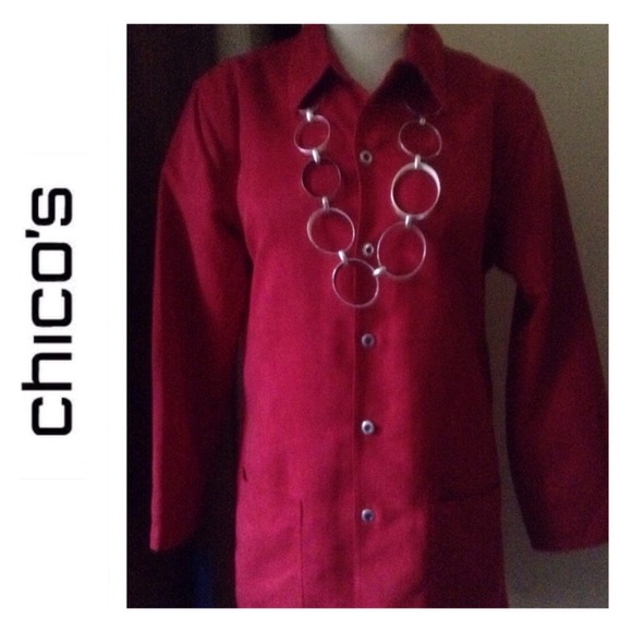 ⬇️Chico's Red Jacket - Picture 1 of 3