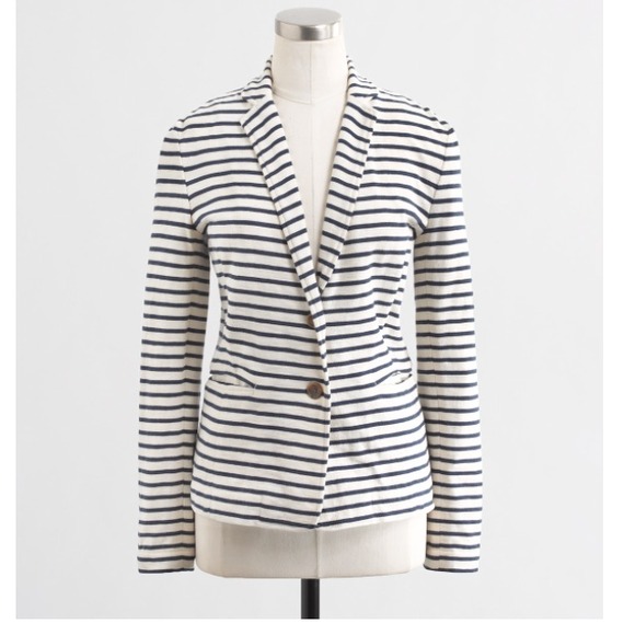 J. Crew Factory knit striped blazer
