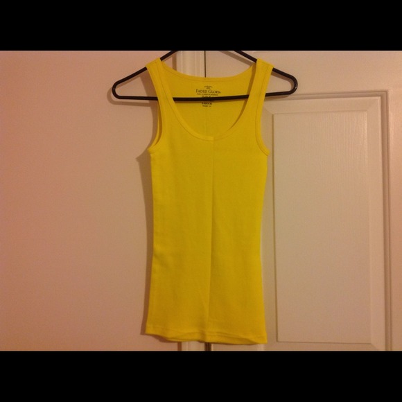 Yellow sleeveless top