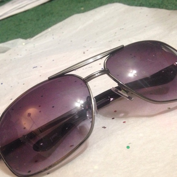 Other - Gunmetal Dark Square Aviator Framed Sunglasses