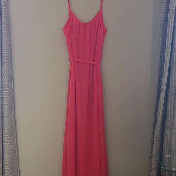 Coral Pink Maxi Dress
