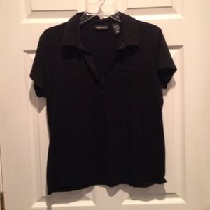 New York & Company Black Polo