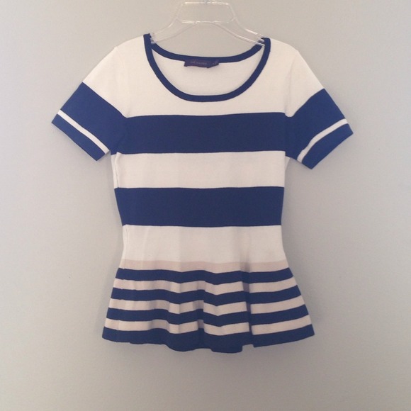 The Limited Striped Peplum Top