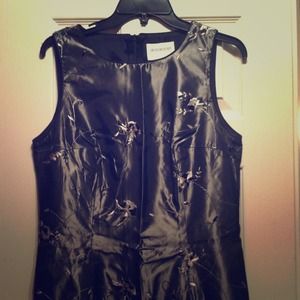 Vintage silver dress with flower embroidery