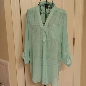 Mint green blouse