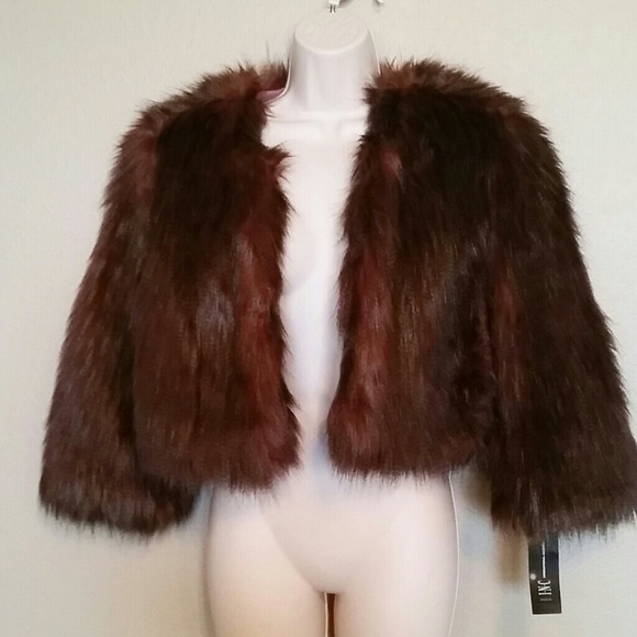 NWT Faux Fur Coat - Picture 2 of 3