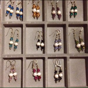 NWOT Custom made Swarovski crystal earrings