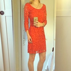 Catherine Malandrino red eyelet dress