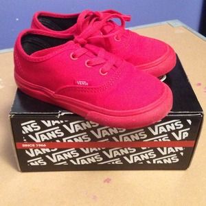 All red toddler vans