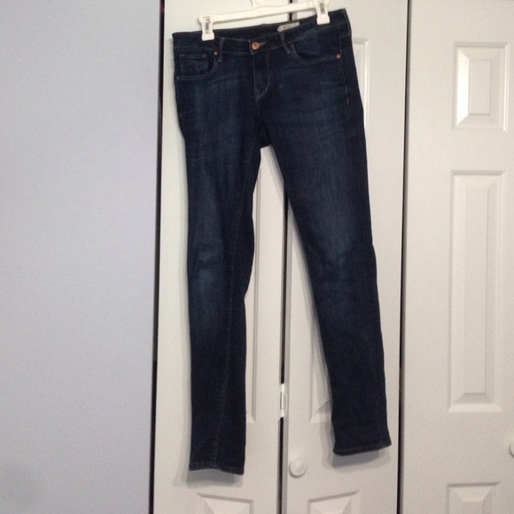 H&M dark wash skinny jeans.