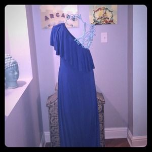 Rachel Pally royal blue one shoulder maxi dress