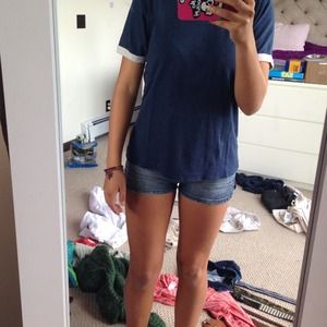 Navy Blue Brandy Top