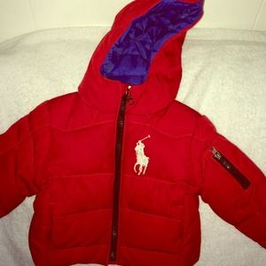 Gently used baby polo by Ralph Lauren winter coat