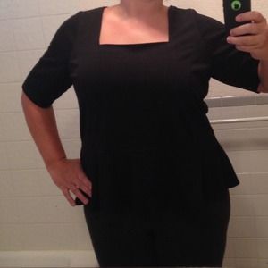 Black peplum top