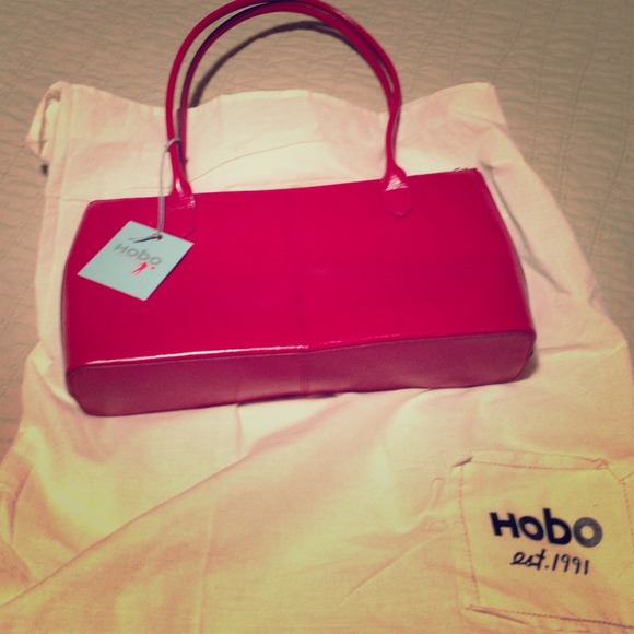 Brand new red hobo leather purse