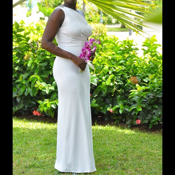 One shoulder Ralph Lauren gown/wedding dress