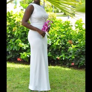 One shoulder Ralph Lauren gown/wedding dress