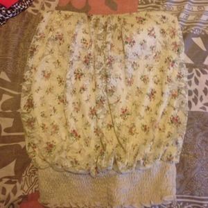 Strapless shirt