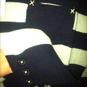 Striped Sweater Navy Blue and Grey
