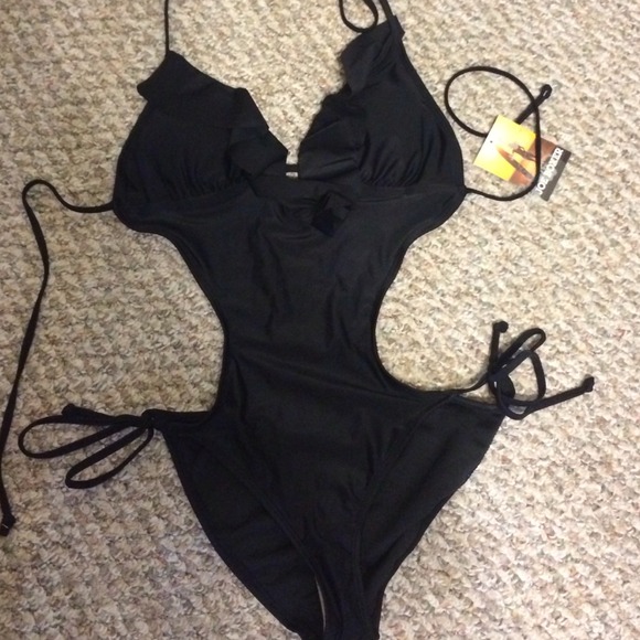 Black joe boxer monokini
