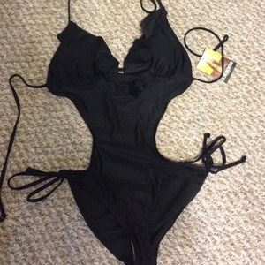 Black joe boxer monokini
