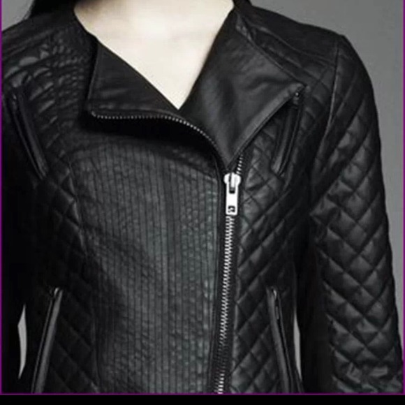 NWT Catherine Malandrino Leather Motorcycle Jacket - Picture 2 of 4