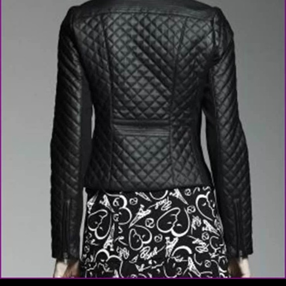 NWT Catherine Malandrino Leather Motorcycle Jacket - Picture 3 of 4