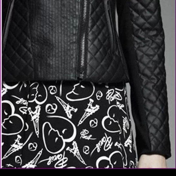 NWT Catherine Malandrino Leather Motorcycle Jacket - Picture 4 of 4