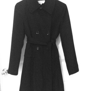 Black waterproof rain coat
