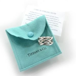 Make an offer - Rare 925 Wide Weave Knot Band Ring