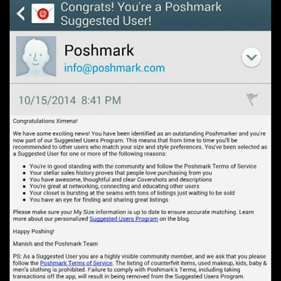 I'm a SUGGESTED USER!!! Thank you so much! - Picture 2 of 3