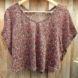 Floral poncho styled top