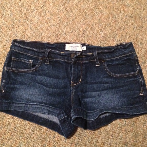 Abercrombie & Fitch dark denim shorts
