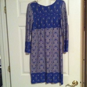 3/4 sleeve printed dress