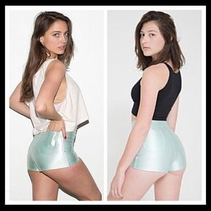 Sexy American apparel menthe disco shorts