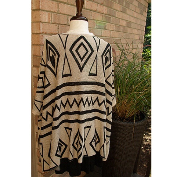 🌟bundled oversized  geometric cardigan urban - Picture 4 of 4