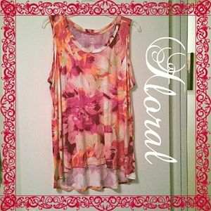 ✨🇸🇦🇱🇪✨ Floral hi-low shirt/tunic