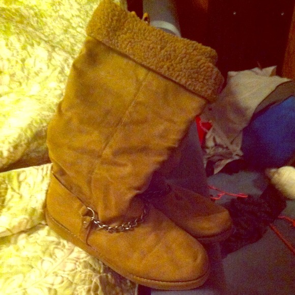 Brown Suede Boots by Guess