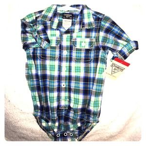 Brand new plaid onesie