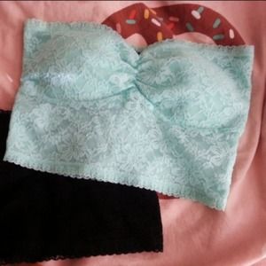 3 Bundle! Bodysuit, lace mint crop top and crochet