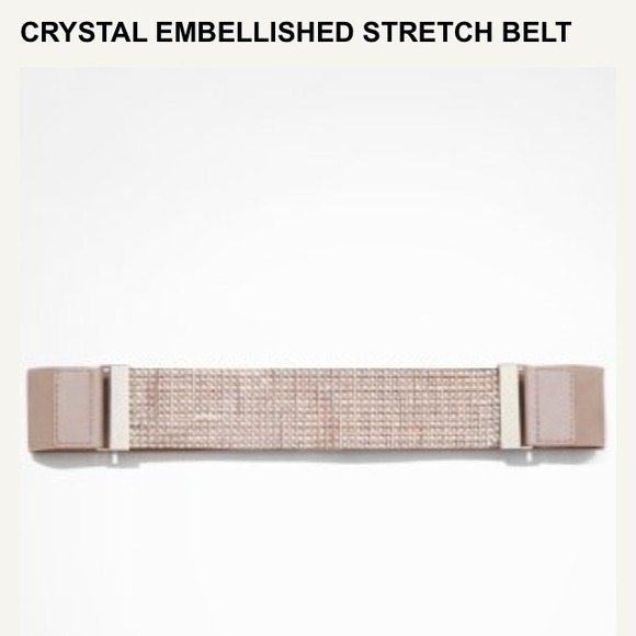 Crystal embellished stretch belt