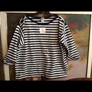 🔸SOLD🔸Anne Klein navy &white striped top