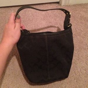 Coach Black Small Duffel Handbag Authentic